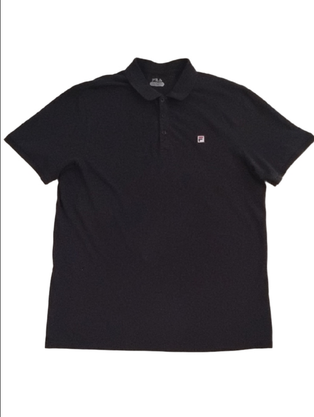 Fila Black Men's Polo with Small Chest Logo